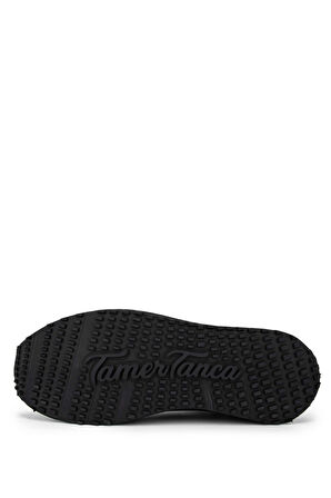 Tamer Tanca Erkek Hakiki Deri Siyah Sneakers & Spor Ayakkabı 383 6093 ERK AYK Y24 SIYAH SILVER
