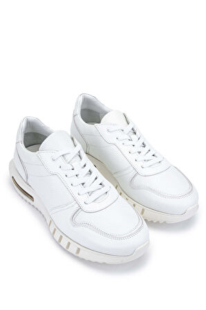Tamer Tanca Erkek Hakiki Deri Beyaz Sneakers & Spor Ayakkabı 285 T3246 ERK AYK Y24 BEYAZ