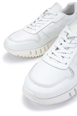 Tamer Tanca Erkek Hakiki Deri Beyaz Sneakers & Spor Ayakkabı 285 T3246 ERK AYK Y24 BEYAZ