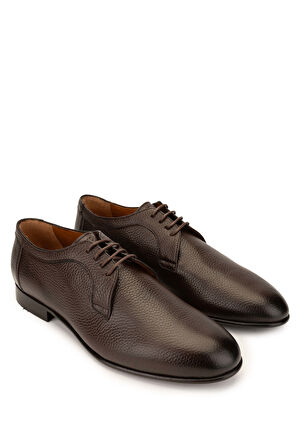 Tamer Tanca Erkek Hakiki Deri Kahverengi Klasik Ayakkabı 987 130 ERK AYK SK24-25 KAHVE GYK