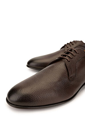 Tamer Tanca Erkek Hakiki Deri Kahverengi Klasik Ayakkabı 987 130 ERK AYK SK24-25 KAHVE GYK