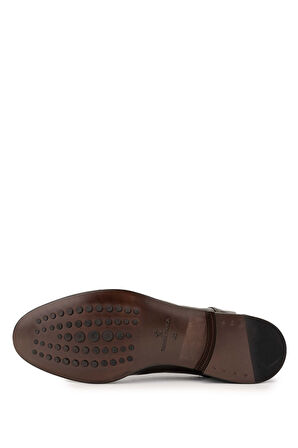 Tamer Tanca Erkek Hakiki Deri Kahverengi Klasik Ayakkabı 987 129 ERK AYK SK24-25 KAHVE ACMA