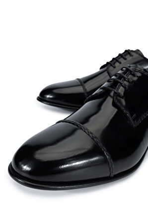 Tamer Tanca Erkek Hakiki Deri Siyah Açma Klasik Ayakkabı 987 129 ERK AYK SK24-25 SİYAH AÇMA