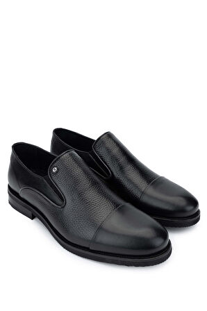 Tamer Tanca Erkek Hakiki Deri Siyah Günlük Ayakkabı 383 3861BRN ERK AYK SK24-25 SIYAH SLVR/FLTR