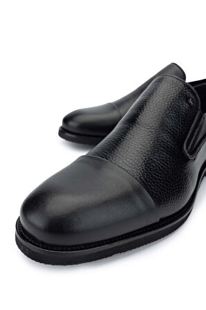 Tamer Tanca Erkek Hakiki Deri Siyah Günlük Ayakkabı 383 3861BRN ERK AYK SK24-25 SIYAH SLVR/FLTR