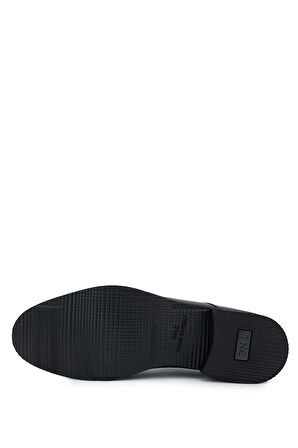 Tamer Tanca Erkek Hakiki Deri Siyah Günlük Ayakkabı 383 6099BRN ERK AYK SK24-25 SIYAH FLTR/SYH SLVR