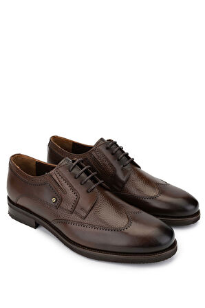 Tamer Tanca Erkek Hakiki Deri Kahverengi Günlük Ayakkabı 383 3805BRN ERK AYK SK24-25 KAHVE SLVR/KHV FLTR