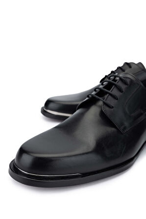 Tamer Tanca Erkek Hakiki Deri Siyah Deri Klasik Ayakkabı 183 40002 ERK AYK Y24 SIYAH DR