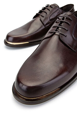 Tamer Tanca Erkek Hakiki Deri Kahverengi Deri Klasik Ayakkabı 183 40002 ERK AYK Y24 KAHVE AKD