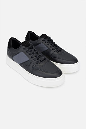 Valmenti Javier Erkek Siyah deri / Siyah kumaş Sneakers & Spor Ayakkabı 933 ELROY ERK AYK Y24