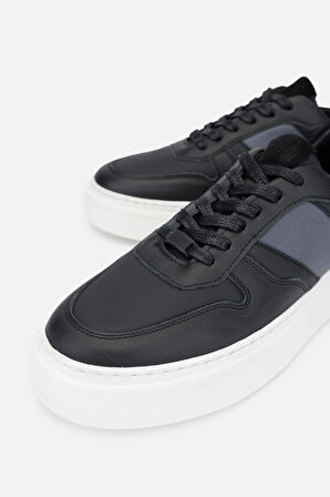 Valmenti Javier Erkek Siyah deri / Siyah kumaş Sneakers & Spor Ayakkabı 933 ELROY ERK AYK Y24