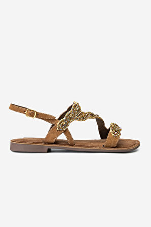 Valmenti Evax Kadın Bej Hakiki Deri Terlik 461 75816 BN SNDLT Y24