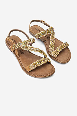 Valmenti Evax Kadın Bej Hakiki Deri Terlik 461 75816 BN SNDLT Y24