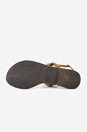 Valmenti Evax Kadın Bej Hakiki Deri Terlik 461 75816 BN SNDLT Y24