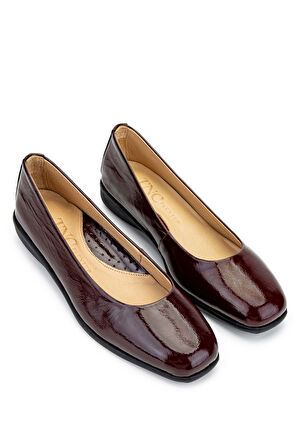 Tamer Tanca Kadın Hakiki Deri Bordo Babet Ayakkabı 922 25142220 BN AYK SK24-25 BORDO KRSK RGN