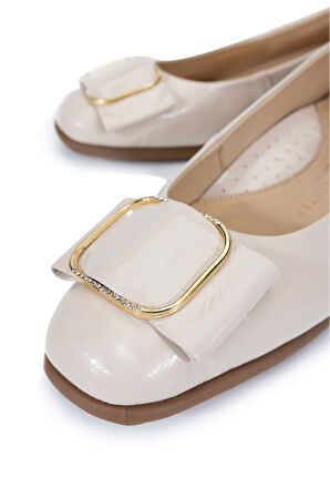 Tamer Tanca Kadın Hakiki Deri Bej Babet Ayakkabı 922 25142221 BN AYK SK24-25 BEJ KRSK RGN