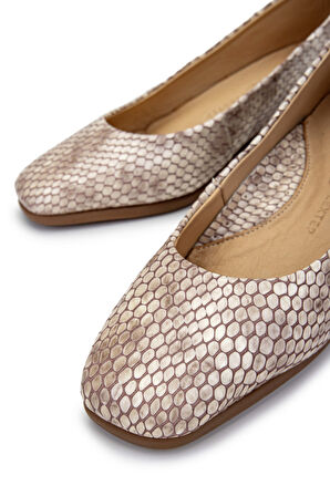 Tamer Tanca Kadın Hakiki Deri Topuklu Ayakkabı 922 25143222 BN AYK SK24-25 VIZON FSLY RGN