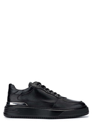 Tamer Tanca Erkek Hakiki Deri Siyah Sneakers & Spor Ayakkabı 352 21327 ERK AYK SK24-25 SIYAH NAPPA