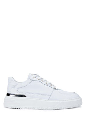 Tamer Tanca Erkek Hakiki Deri Beyaz Sneakers & Spor Ayakkabı 352 21327 ERK AYK SK24-25 BEYAZ NAPPA
