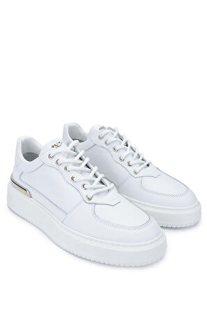 Tamer Tanca Erkek Hakiki Deri Beyaz Sneakers & Spor Ayakkabı 352 21327 ERK AYK SK24-25 BEYAZ NAPPA