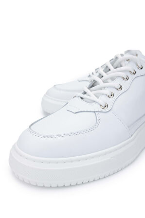 Tamer Tanca Erkek Hakiki Deri Beyaz Sneakers & Spor Ayakkabı 352 21327 ERK AYK SK24-25 BEYAZ NAPPA