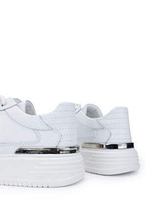 Tamer Tanca Erkek Hakiki Deri Beyaz Sneakers & Spor Ayakkabı 352 21327 ERK AYK SK24-25 BEYAZ NAPPA