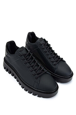 Tamer Tanca Erkek Hakiki Deri Siyah Casual Ayakkabı 352 21230 ERK AYK SK24-25 SIYAH MAT