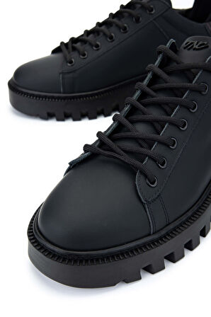 Tamer Tanca Erkek Hakiki Deri Siyah Casual Ayakkabı 352 21230 ERK AYK SK24-25 SIYAH MAT