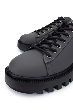 Tamer Tanca Erkek Hakiki Deri Gri Casual Ayakkabı 352 21230 ERK AYK SK24-25 GRI MAT