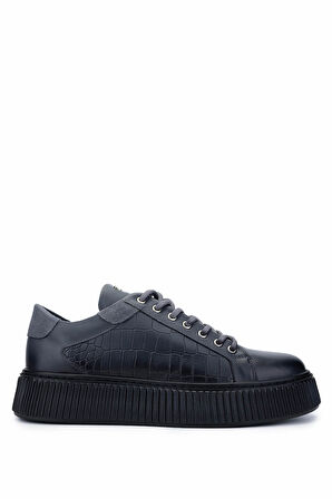 Tamer Tanca Erkek Hakiki Deri Gri Sneakers & Spor Ayakkabı 352 21224 ERK AYK SK24-25 GRI