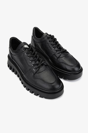 Valmenti Erkek Hakiki Deri Siyah Floter Sneakers & Spor Ayakkabı 352 21161 ERK AYK SK24-25 SIYAH FLTR