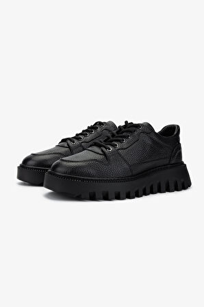 Valmenti Erkek Hakiki Deri Siyah Floter Sneakers & Spor Ayakkabı 352 21161 ERK AYK SK24-25 SIYAH FLTR
