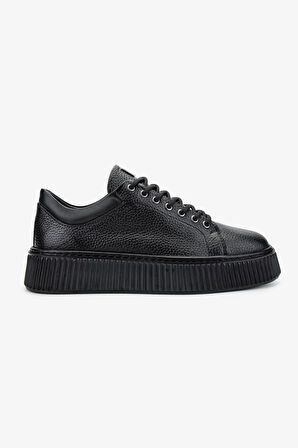 Valmenti Erkek Hakiki Deri Siyah Floter Sneakers & Spor Ayakkabı 352 21169 ERK AYK SK24-25 SIYAH FLTR