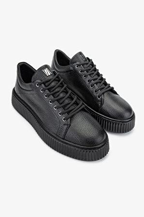 Valmenti Erkek Hakiki Deri Siyah Floter Sneakers & Spor Ayakkabı 352 21169 ERK AYK SK24-25 SIYAH FLTR