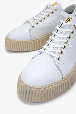 Valmenti Erkek Hakiki Deri Beyaz Sneakers & Spor Ayakkabı 352 21169 ERK AYK SK24-25 BEYAZ FLTR