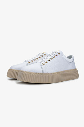Valmenti Erkek Hakiki Deri Beyaz Sneakers & Spor Ayakkabı 352 21169 ERK AYK SK24-25 BEYAZ FLTR