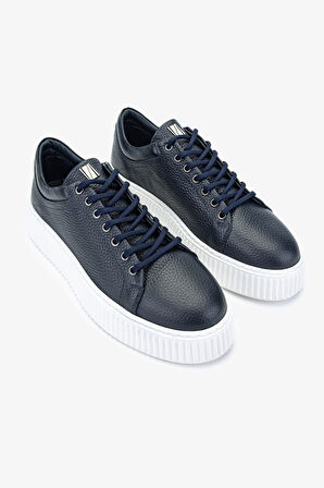 Valmenti Erkek Hakiki Deri Lacivert Sneakers & Spor Ayakkabı 352 21169 ERK AYK SK24-25 LACI FLTR