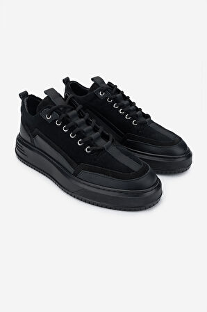 Valmenti Erkek Hakiki Deri Siyah Sneakers & Spor Ayakkabı 352 21188 ERK AYK SK24-25 SIYAH