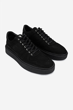 Valmenti Erkek Hakiki Deri Siyah Nubuk Sneakers & Spor Ayakkabı 352 21217 ERK AYK SK24-25 SIYAH NBK