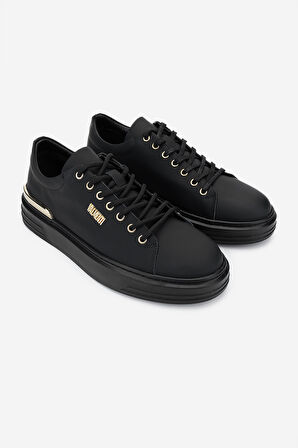 Valmenti Erkek Hakiki Deri Siyah Sneakers & Spor Ayakkabı 352 21223 ERK AYK SK24-25 SIYAH MAT