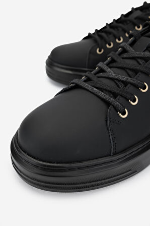 Valmenti Erkek Hakiki Deri Siyah Sneakers & Spor Ayakkabı 352 21223 ERK AYK SK24-25 SIYAH MAT