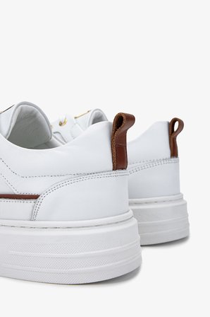 Valmenti Erkek Hakiki Deri Beyaz Sneakers & Spor Ayakkabı 352 21261 ERK AYK SK24-25 BEYAZ NAPPA