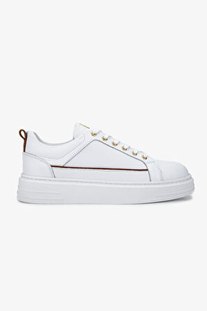Valmenti Erkek Hakiki Deri Beyaz Sneakers & Spor Ayakkabı 352 21261 ERK AYK SK24-25 BEYAZ NAPPA