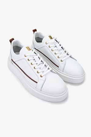 Valmenti Erkek Hakiki Deri Beyaz Sneakers & Spor Ayakkabı 352 21261 ERK AYK SK24-25 BEYAZ NAPPA