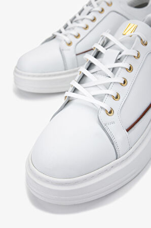 Valmenti Erkek Hakiki Deri Beyaz Sneakers & Spor Ayakkabı 352 21261 ERK AYK SK24-25 BEYAZ NAPPA