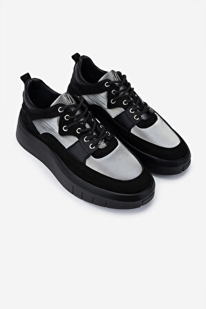 Valmenti Erkek Hakiki Deri Siyah Sneakers & Spor Ayakkabı 352 21271 ERK AYK SK24-25 SIYAH/GRI