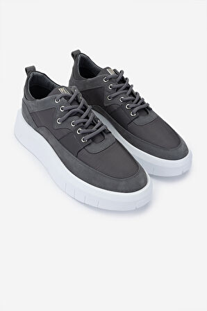 Valmenti Erkek Hakiki Deri Sneakers & Spor Ayakkabı 352 21271 ERK AYK SK24-25 GRI/K.GRI