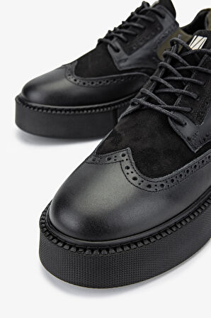 Valmenti Erkek Hakiki Deri Siyah Sneakers & Spor Ayakkabı 352 21273 ERK AYK SK24-25 SIYAH