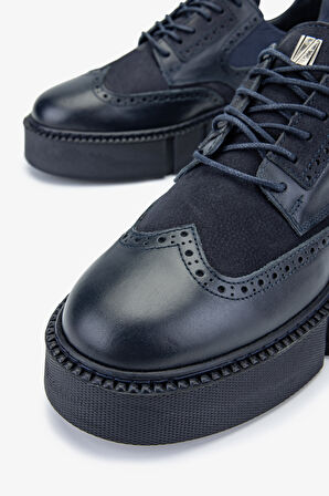 Valmenti Erkek Hakiki Deri Lacivert Sneakers & Spor Ayakkabı 352 21273 ERK AYK SK24-25 LACIVERT