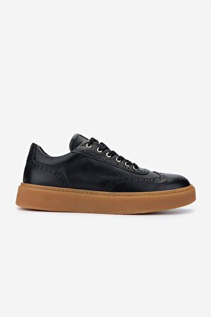 Valmenti Erkek Hakiki Deri Siyah Sneakers & Spor Ayakkabı 352 21346 ERK AYK SK24-25 SIYAH NAPPA